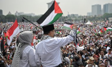Bakal calon presiden Anies Baswedan hadiri Aksi Bela Palestina