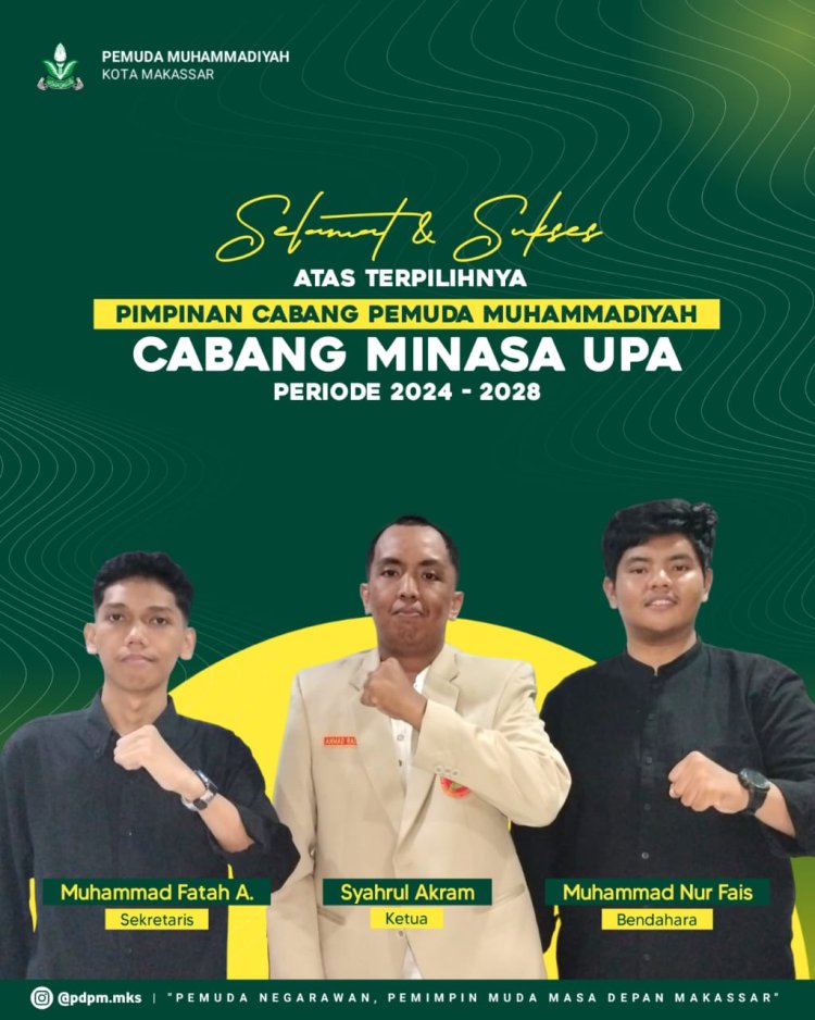 Syahrul Akram Terpilih sebagai Ketua Pemuda Muhammadiyah Minasa Upa dalam Musycab II