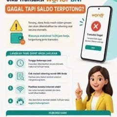 Kenapa saat Transaksi BNI Saldo terpotong Padahal Transaksi BNI Gagal